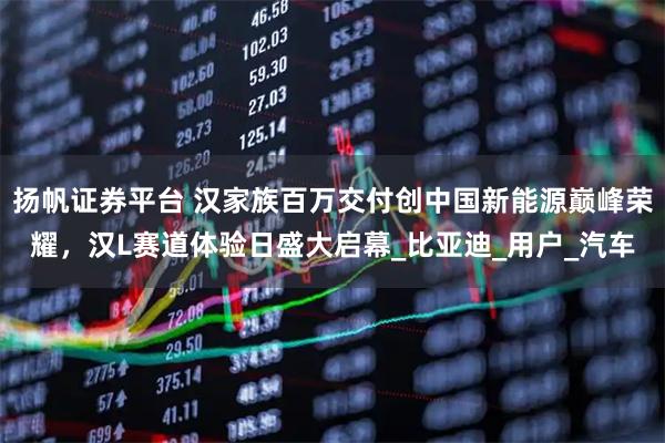 扬帆证券平台 汉家族百万交付创中国新能源巅峰荣耀，汉L赛道体验日盛大启幕_比亚迪_用户_汽车