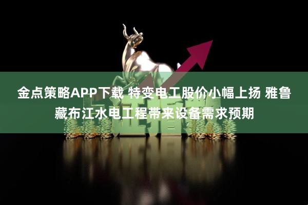 金点策略APP下载 特变电工股价小幅上扬 雅鲁藏布江水电工程带来设备需求预期